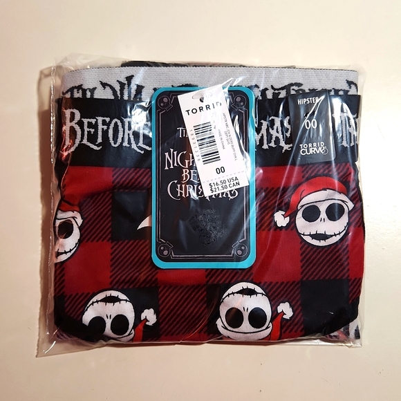 ❤️NWT VINTAGE TORRID NIGHTMARE BEFORE CHRISTMAS HOLIDAY PANTY SANTA HIPSTER - Picture 5 of 9